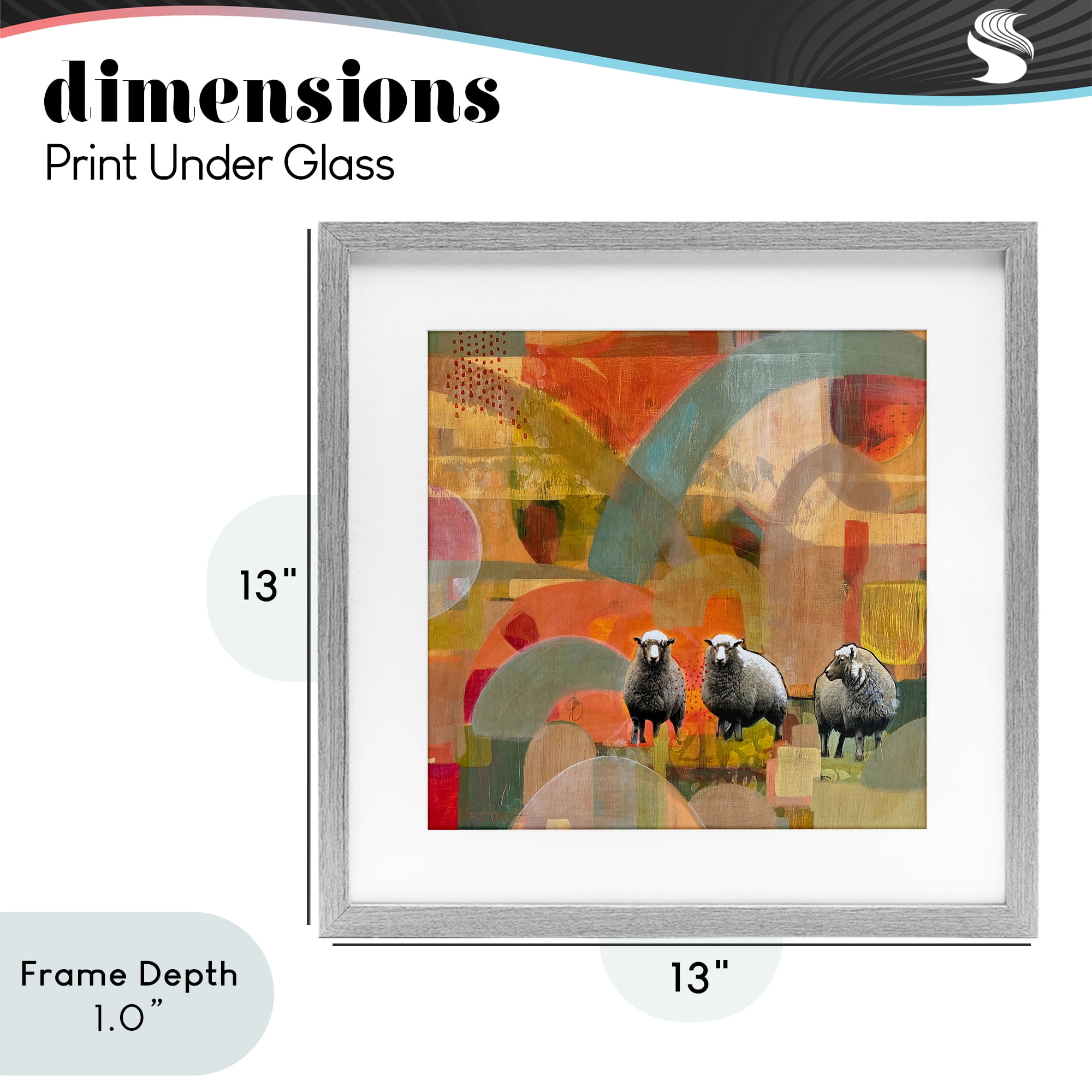 Stupell Industries Counting In My Sheep Gray Framed Print Under Glass, design by Dianna Fritzler