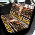 thumbnail image 3 of Uorisanigo Sunflower Cow 14 Pack Automobile Seat Cover Sets Steering Wheel Cover and Cars Headrest Cover Car Console Cover Auto Seat Belt Cover Keychain Soft Elastic Fabrics Fit for Car SUV, 3 of 6