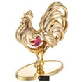 thumbnail image 5 of Matashi  24K Gold Plated Rooster Table Top with Red and Clear Genuine  Crystals, 5 of 5