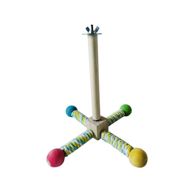 Qocolhg Dog Toys Cat Toys Stand Toys Parakeet Standing Hanging Wooden Exercise Wheel Birds Toys Interactive Rotating Toys For Parakeets Lovebirds Gift on Clearance