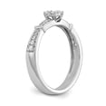 thumbnail image 6 of Solid 14K White Gold Complete Diamond Trio Engagement Ring Size 9 (.204 cttw.), 6 of 8