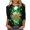 Green, variant on xixinqiwan St Patrick's Day Round Neck Shirts for Women,Women's Holiday Costume Tee Shirt Tops,Gift Tee for Teachers Funny Long Sleeve Tops