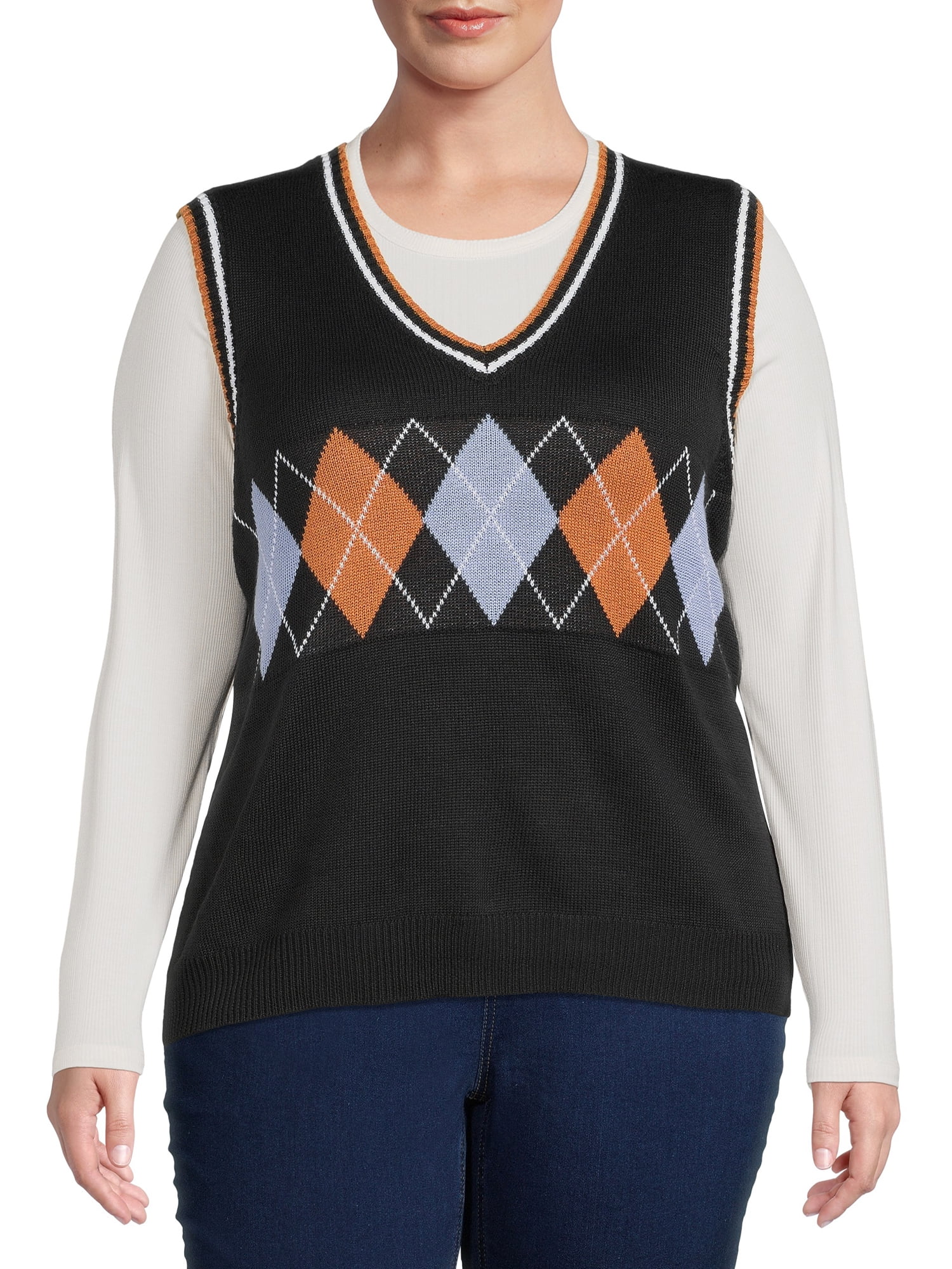 juniors argyle sweater