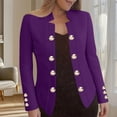 thumbnail image 5 of iHPH7 Womens Jackets Dressy Casual Light Jackets for Women Open Front Cardigan for Women Fall Outfits Fitted Cardigans for Women's Fashion Button Up Cardigan Purple XL, 5 of 8