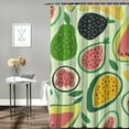 thumbnail image 2 of Patifu Fruit Vegetables Pattern Bathroom Shower Curtain Set with Hooks 100% Polyester Waterproof Fabric, Vibrant HD Print, Easy Install and Maintain 69"x72, 2 of 7