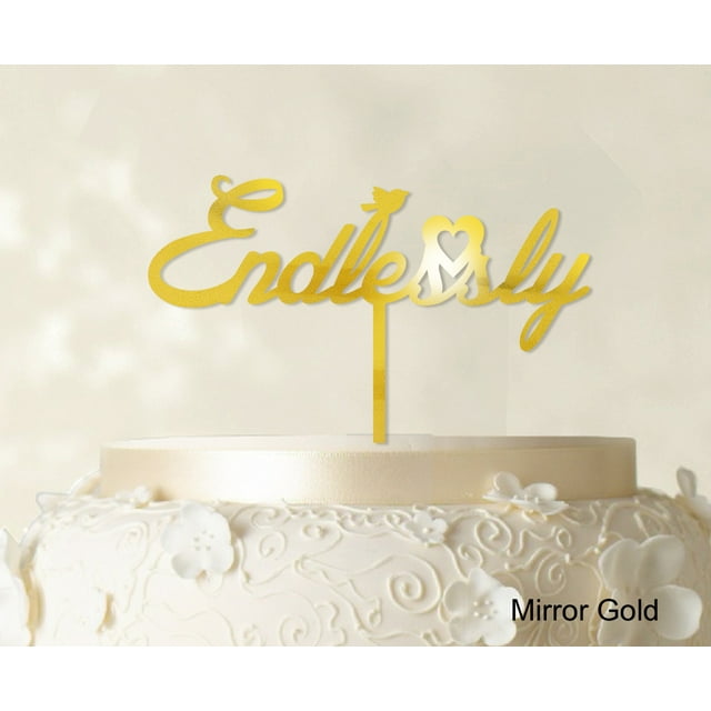 Custom Initial Cake Topper Personalized Name Cake Topper Color Option Available 5-7 Inches Wide