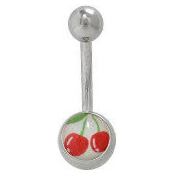 Red Cherry Belly Button Ring
