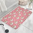 thumbnail image 3 of Pink Christmas Santa Pattern Flannel Non Slip Door Rugs,Washable Door Mats Indoor,Decorative Door Mats,Dirt-Resistant and Absorbent Doormat for Entrance,Bedroom,Kitchen,Bathroom,23.5x16in(60x40cm), 3 of 5