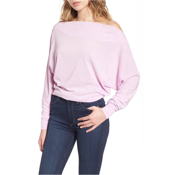 Free People Camiseta básica jaspeada para mujer, Púrpura, XS Free People Camiseta básica