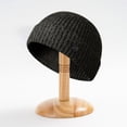 thumbnail image 2 of Windproof Knitted Hat Autumn Winter Knitted Hat for Men Women Solid Color Ribbed Beanies Hat for Outdoor Activities Windproof Thick Hiking Cycling Hat, 2 of 8