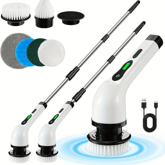 1set, Electric Cleaning Brush, Electric Rotary Floor Scrubber, Wireless Electric Rotary