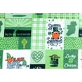 thumbnail image 5 of Serafina Home St. Patrick's Day Soft Throw Blanket: Party with Irish Gnome Blarney, Charmed with Celtic Sayings, and Lucky with Clovers Shamrocks and Pots of Gold, 5 of 11