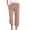 Rose Gold, variant on fartey Womens Cotton Linen Capri Trousers Summer Lounge Breathable Solid Color Pants Drawstring Elastic Waist Pockets Loose Trousers, S-5XL