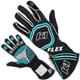 thumbnail image 2 of K1 Racegear Glove Flex Small Black / Flo Blue SFI / FIA, 2 of 2