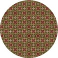 thumbnail image 1 of Ahgly Company Machine Washable Indoor Round Transitional Cinnamon Brown Area Rugs, 4' Round, 1 of 7