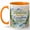 Orange, variant on Nature Makes Everything Better Coffee Mug, Mountain Lake Nature Mug, Outdoor Hiking Birthday Christmas Gift, Watercolor Wildflower Forest Quote Art, 11 oz White Ceramic Coffee Cup Gift