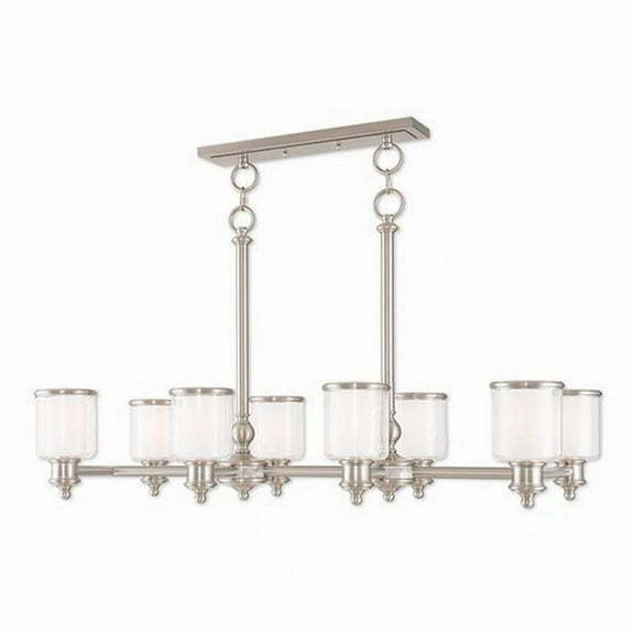 Traditional Eight Light Chandelier-Brushed Nickel Finish Bailey Street Home 218-Bel-2120426