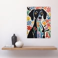 thumbnail image 4 of Springtime Sensory Overload Bright Dog Oil Painting Henri Matisse Style Floral Pet Portrait Large Wall Art Poster Print Thick Paper 18X24 Inch, 4 of 5
