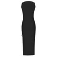 thumbnail image 5 of Sakmal Black Summer Dresses Bodycon Long High Slit Sexy Dress Sleeveless Tank Scoop Neck Dresses, 5 of 6