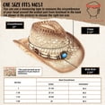 thumbnail image 2 of Sombrero vaquero MONGKIRIN Straw Western Cowgirl, tamaño 55-58 cm, color beige, 2 of 6