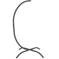 thumbnail image 6 of Sunnydaze X-Base Powder-Coated Steel Hanging Egg Chair Stand with Curved Legs - Gray, 6 of 6