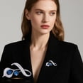 thumbnail image 2 of Blue Calla Lilies Brooch Elegant Rhinestone Women's Corsage Pin For Wedding Bouquet, 2 of 2