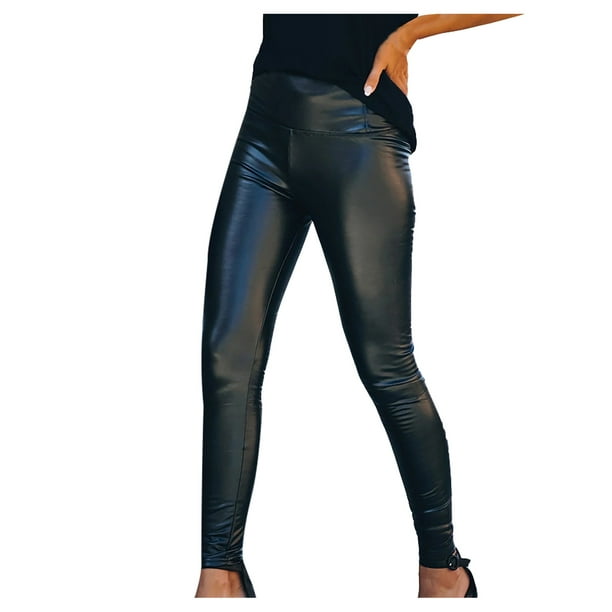 XZNGL Womens Leggings hHigh Waist Sexy Leather Pants Women Tights - Walmart .ca