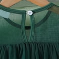thumbnail image 5 of Fgnfyis Girls Summer Dress Puff Sleeves 3D Overlay Elegant Party Toddler Kids Mesh Dress for Girls Dark Green 7-8 Years, 5 of 8