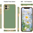 thumbnail image 3 of Compatible with iPhone 12 Case, Cute Wristband Holder Slim Lightweight Hard PC TPU Bumper Scratch Resistent Shockproof Protective Phone Cover for iPhone 12 6.1''- Matcha Green., 3 of 7