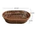 Wicker Bread Basket, Tabletop Food Serving Trays, Handwoven Storage