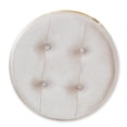 thumbnail image 3 of Baxton Studio Lucienne Pouf Finition Or Tapissé Velours Beige, 3 of 7