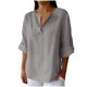 thumbnail image 1 of Vestidos Casuales Para Mujer, Blusas De Mujer De Moda Moda de verano para mujer, cuello en V, ocio, manga tres cuartos, color liso, 1 of 6