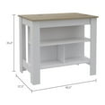 thumbnail image 3 of TUHOME Cala Kitchen Island  Engineered Wood Kitchen Islands in  Multi-color, 3 of 14