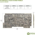 thumbnail image 2 of Ekena Millwork 49"W x 24 1/2"H x 1 1/4"D Castle Rock Stacked Stone, StoneWall Faux Stone Siding Panel, Linen Graphite, 2 of 9