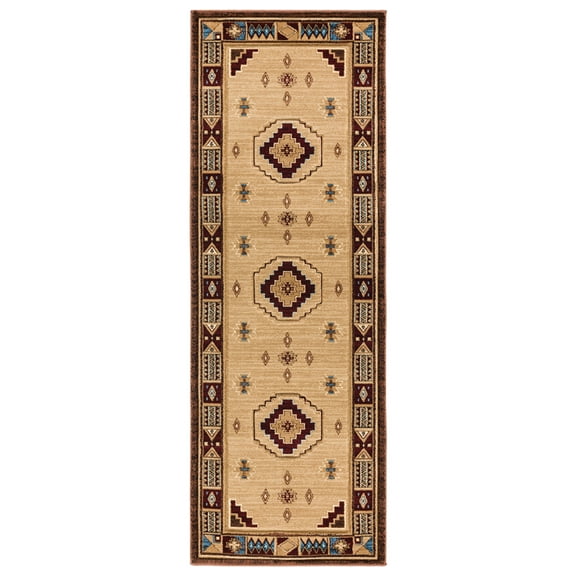 United Weavers Cottage Pelican Park Beige Runner Rug 2'7" x 7'4"