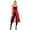 Red, variant on Trench Coat for Women Sleeveless Wet Look Faux Leather Steampunk Motorcycle Coat Nightclub Party Rave Dance Wear Pink M