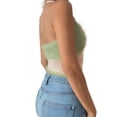 thumbnail image 3 of Liacowi Women Sleeveless Spaghetti Knitted Tank Vest Sexy V Neck Backless Cami Top Low-Cut Crop Tops Clubwear, 3 of 9