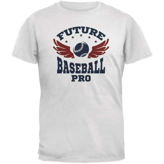 Future Baseball Pro White Youth T-Shirt - Youth X-Large