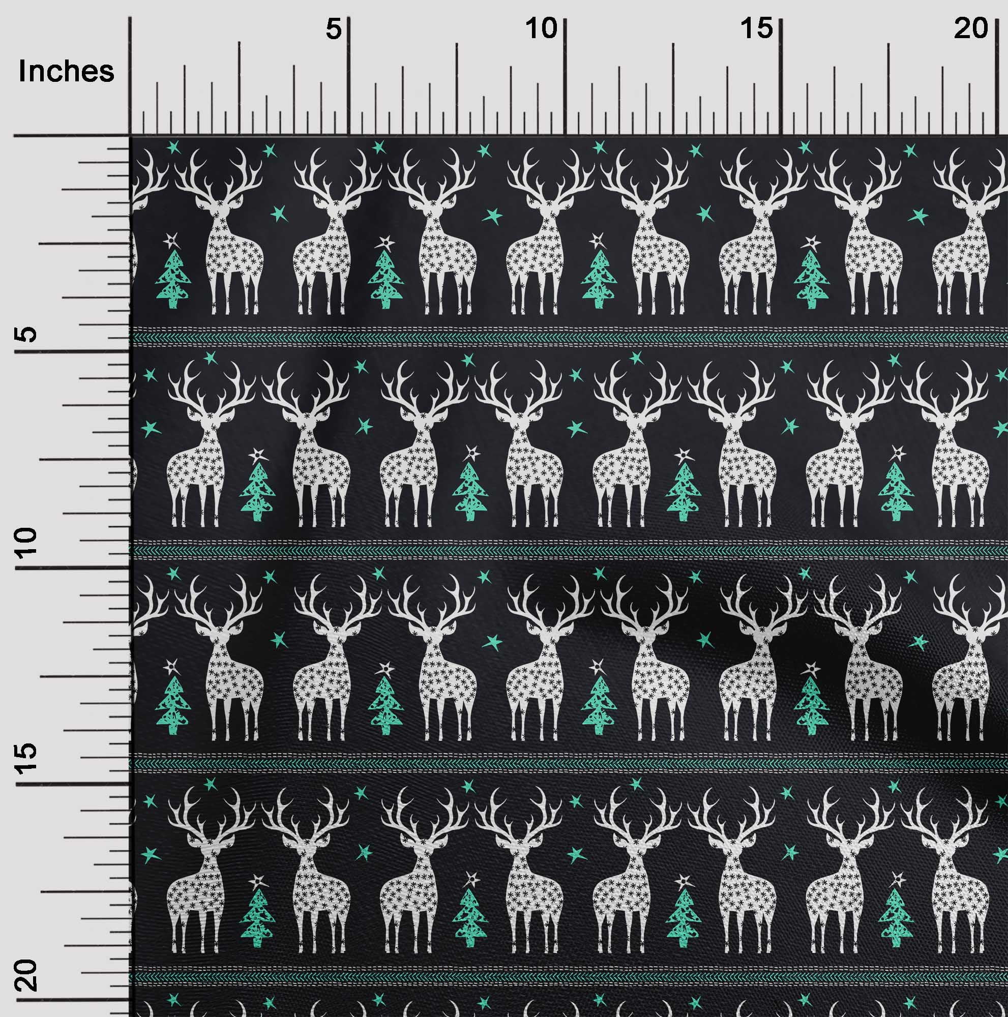 oneOone Cotton Cambric Black Fabric Christmas Lumberjeck Sewing Fabric By The Yard Printed Diy Clothing Sewing Supplies 56 Inch Wide