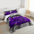 thumbnail image 3 of Feelyou Purple Anniversary Rose Twin Comforter Sets, Rustic Cabin Bedding Set, 2-Piece, 3 of 8