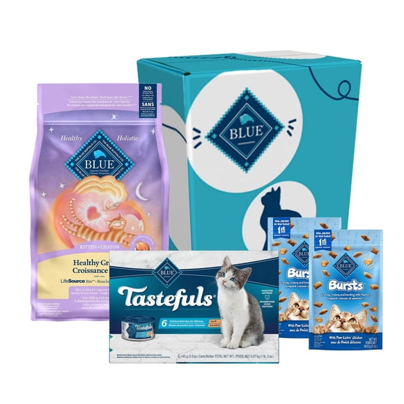 Blue Buffalo Nourriture pour les Chatons avec les gâteries tendres et la nourriture humide Pacquet Valeur