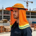 thumbnail image 4 of Summer Hard Hat Sun Shield, Helmet Sun Protection Cloth with Reflective Strips, High Visibility Neck Sunshield Reflective Stripe for Construction Gardening and Outdoor Work,Gray, 4 of 7