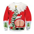 thumbnail image 2 of Divertidas sudaderas con capucha navideñas Harajuku para hombre, sudaderas de estilo Hip Hop a la moda para parejas, camisetas informales de otoño con cuello redondo, camisetas de gran tamaño para muj, 2 of 3