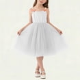 thumbnail image 2 of Loopsun 1-10 Years Girls Sleeveless Strap Outdoor Casual Fashion Dress White, 5-6 Years, 2 of 5