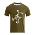 thumbnail image 5 of Bibifish Mens T-Shirts Loose Fit Crew Neck Music Note Print Tees Casual Daily Short Sleeve Tshirts, 5 of 5