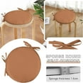 thumbnail image 5 of kjfeif 2pc Round Outdoor Bistro Chair Cushion Round Garden Chair Pads Seat Cushion with Ties Round Seat Cushion Dining Chair Bistro Cushion for Indoor/Outdoor Stool Patio Dining Room Home, 5 of 9