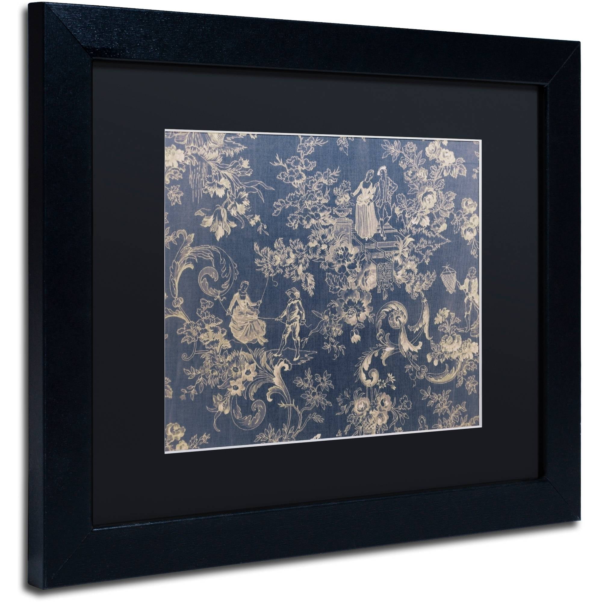 Trademark Fine Art "Toile Fabrics II" Canvas Art by Color Bakery Black Matte, Black Frame
