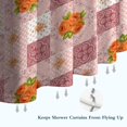 thumbnail image 6 of Pioneer Flower Floral Print Pattern Shower Curtain 84"x72", Bathroom Decorative Shower Curtain Set with 12 Hooks, Waterproof Washable, 6 of 6