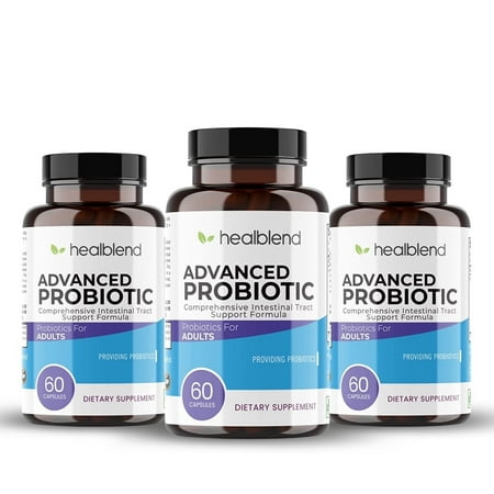 Healblend Digestive Health Probiotics 11.5 Billion CFU - Acidophilus Probiotic Supports Immune, Gut Health and Flush Out Bad Bacteria for Women & Men - 60 Capsules (3 Pack)