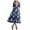 Dark Blue, variant on felwors Womens 2025 Summer Casual V Neck Boho Maxi Dress Flowy Aline Bell Sleeve Tiered Floral Dresses with Pocket Dark Blue, L